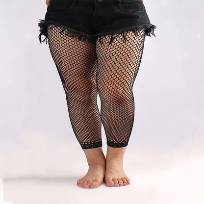 Plusock Plus Size Sexy Hollow Mesh Pantyhose(3 Pairs)