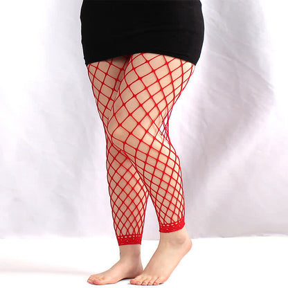 Plusock Plus Size Sexy Hollow Large Mesh Pantyhose(2 Pairs)