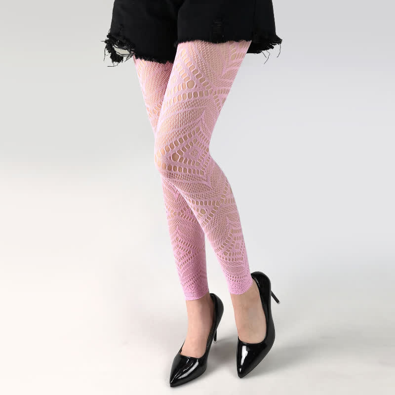 Plus Size Diamond Footless Fishnet Pantyhose(2 Pairs)