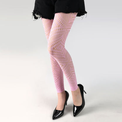 Plusock Plus Size Diamond Footless Fishnet Pantyhose(2 Pairs)