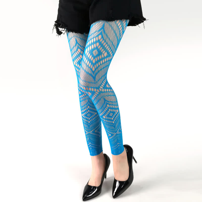 Plus Size Diamond Footless Fishnet Pantyhose(2 Pairs)