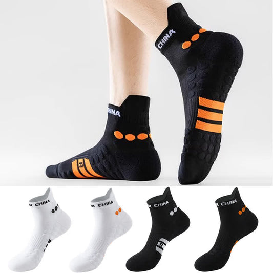 Cotton Non-slip Sports Ankle Compression Socks(4 Pairs)