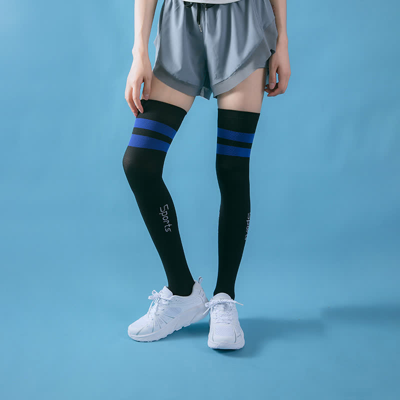 Plusock Fitness Compression Thigh High Socks(2 Pairs)