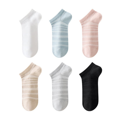 Modal Mesh Breathable Ankle Socks(6 Pairs)