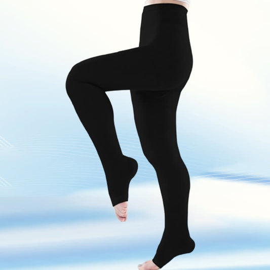 Plus Size Medical Open Toe Compression Pantyhose(30-40mmHg)