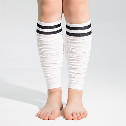 Double Stripe Ruched Compression Calf Sleeves
