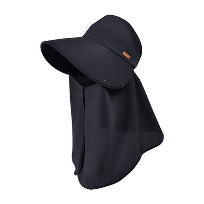 Outdoor Visor Sun Hat with Detachable Neck Flap