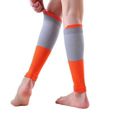 Plusock Colorblock Sports Running Compression Calf Sleeves(3 Pairs)