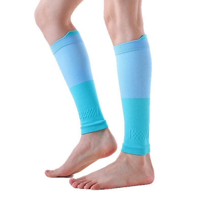 Plusock Colorblock Sports Running Compression Calf Sleeves(3 Pairs)