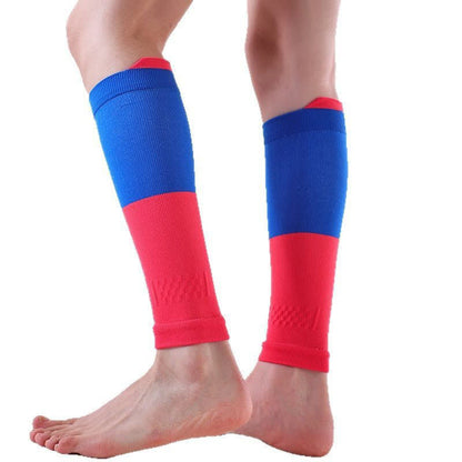 Plusock Colorblock Sports Running Compression Calf Sleeves(3 Pairs)