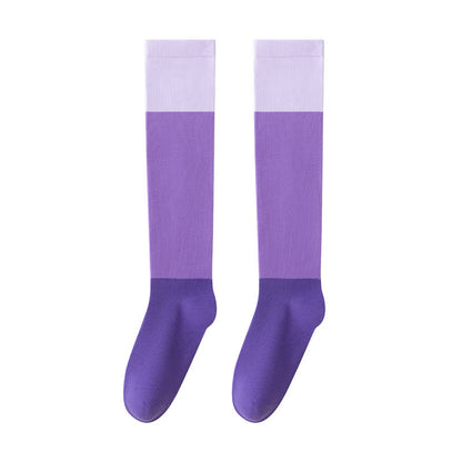Plusock Gradient Colorblock Sports Compression Socks(4 Pairs)