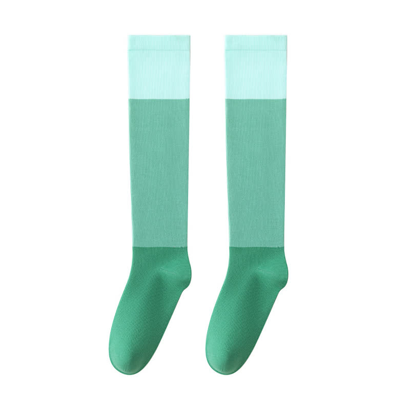 Plusock Gradient Colorblock Sports Compression Socks(4 Pairs)