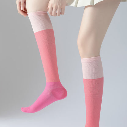 Plusock Gradient Colorblock Sports Compression Socks(4 Pairs)