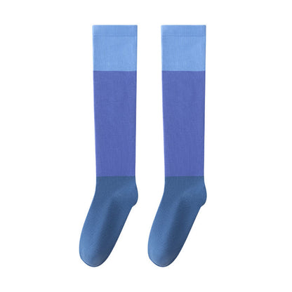 Plusock Gradient Colorblock Sports Compression Socks(4 Pairs)