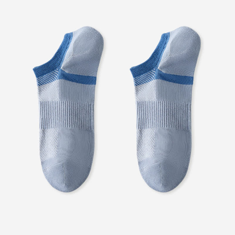 Striped Pure Cotton Non-slip Heel No Show Socks(6 Pairs)