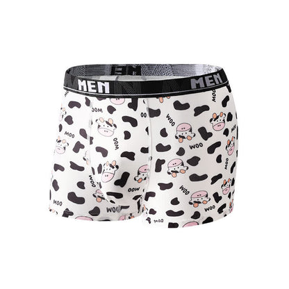 Animal Gesture Print Men's Breathable Boxer Briefs(3 Packs)