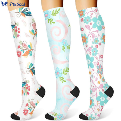Artistic Floral Compression Socks(3 Pairs)