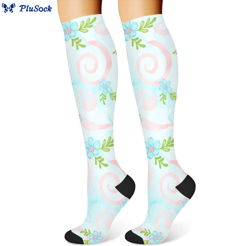 Artistic Floral Compression Socks(3 Pairs)