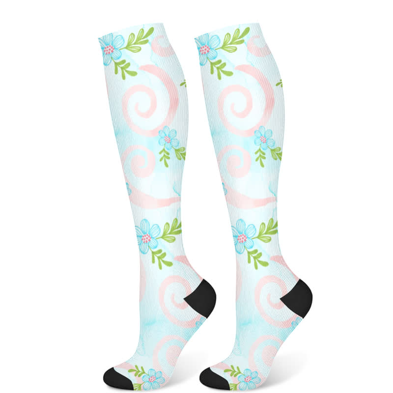 Artistic Floral Compression Socks(3 Pairs)
