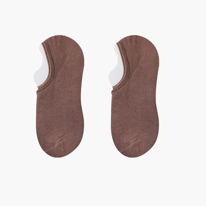 Plus Size Solid Color Stretch No Show Socks(8 Pairs)