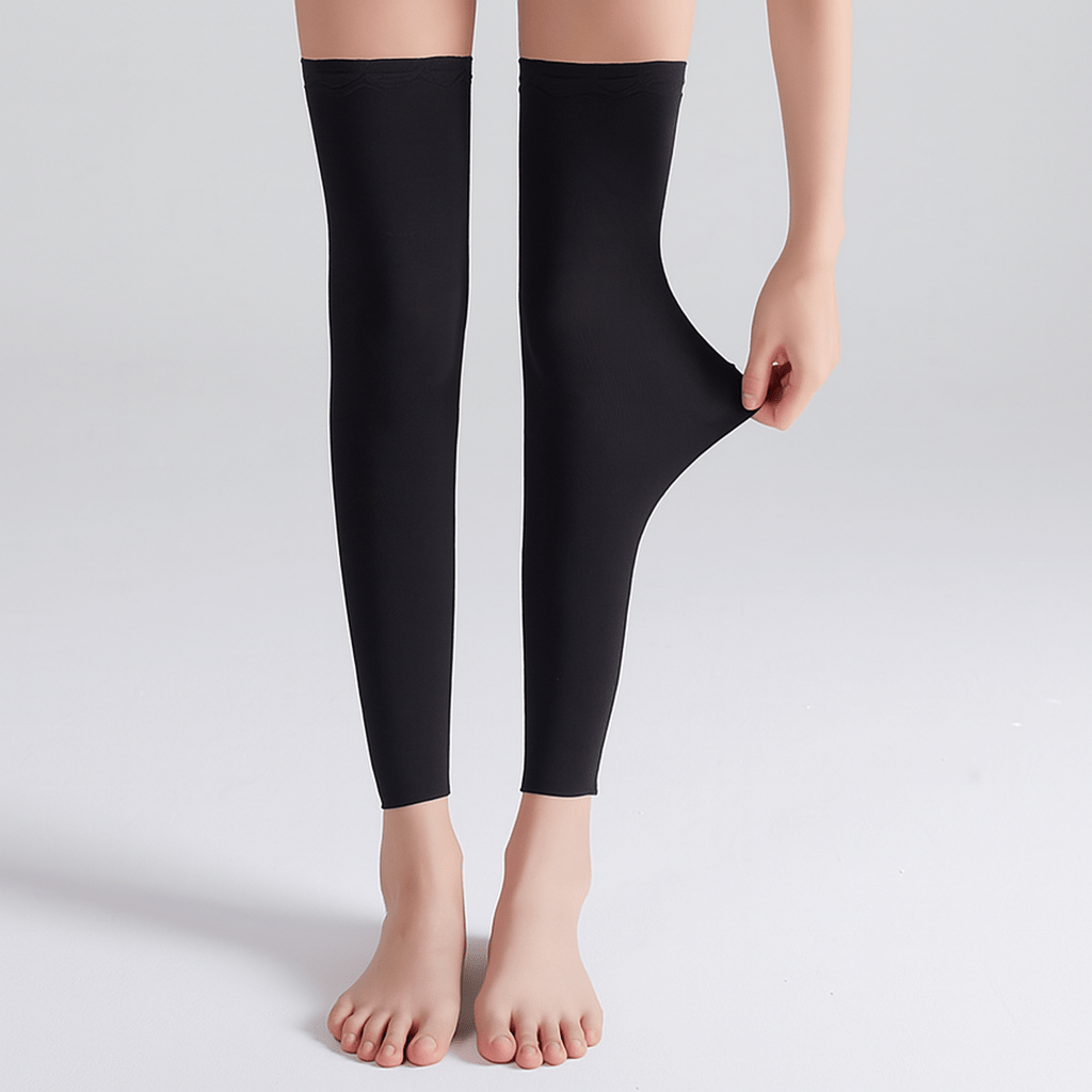 Modal Solid Color Breathable Thigh High Compression Sleeves