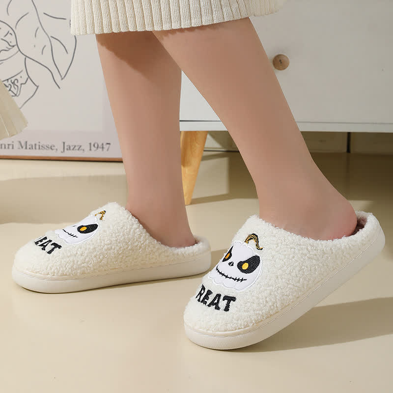 Plus Size Cartoon Pumpkin Indoor Slippers