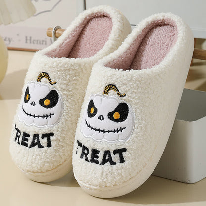 Plus Size Cartoon Pumpkin Indoor Slippers