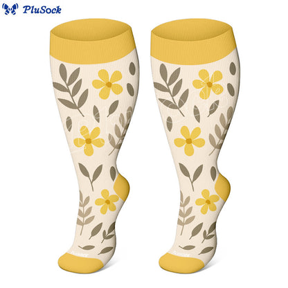 Plus Size Cozy Pattern Compression Socks(3 Pairs)
