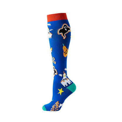 Halloween Skull Ghost Series Compression Socks(5 Pairs)