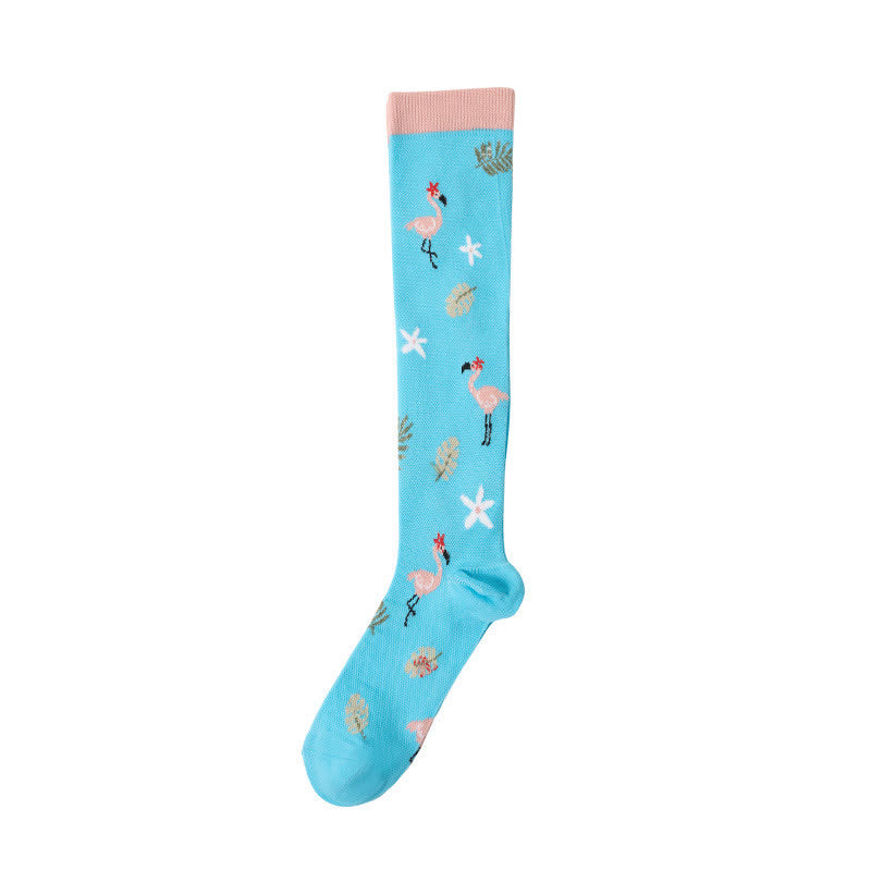Plusock Cute Animal Plant Print Compression Socks(6 Pairs) - image 10