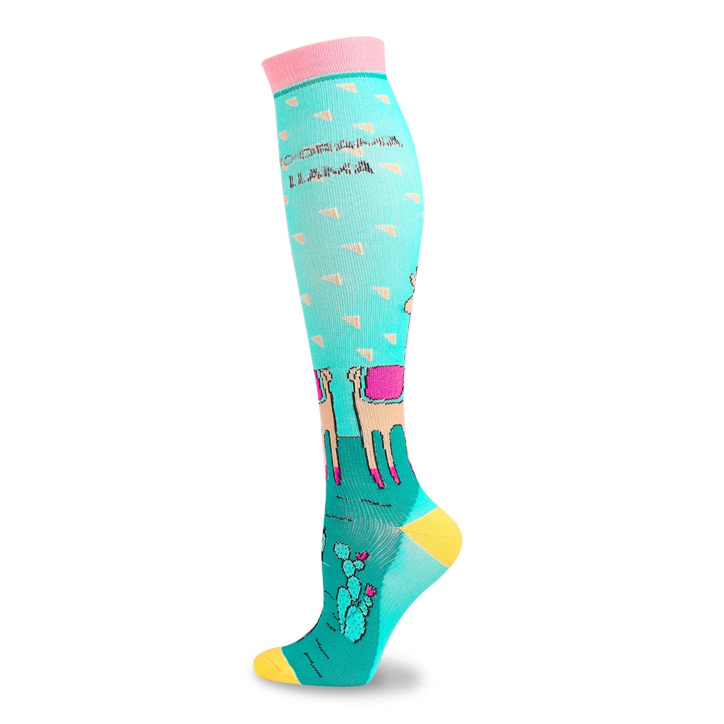 Plusock Funny Cartoon Animal Print Compression Socks(5 Pairs) - Green - S/M - image 15