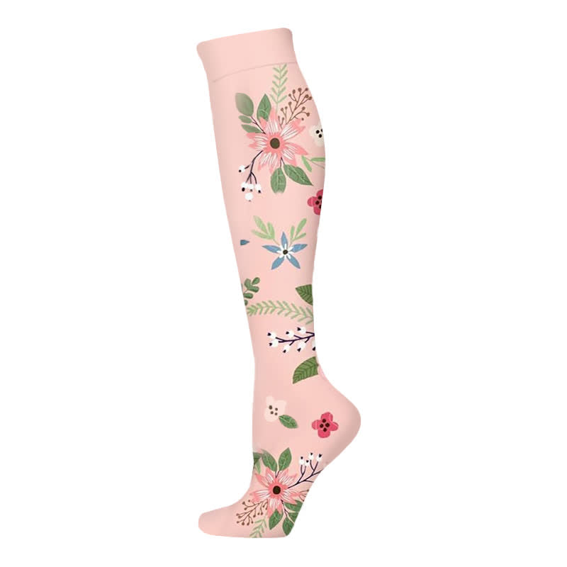 Blooming Flowers Series Compression Socks(6 Pairs)