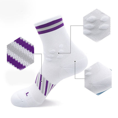Breathable Sports Cycling Quarter Compression Socks(4 Pairs)