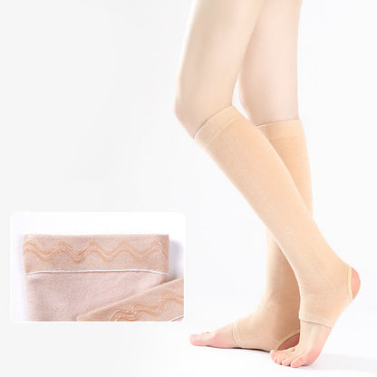 Plusock Pure Cotton Calf Sleeves with Non-slip Silicone Grip