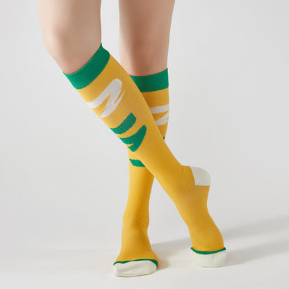 Plusock Colorblock Compression Knee High Socks(3 Pairs)