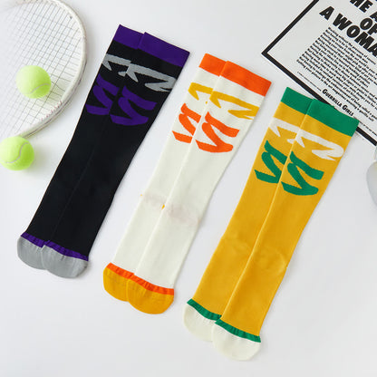Plusock Colorblock Compression Knee High Socks(3 Pairs)