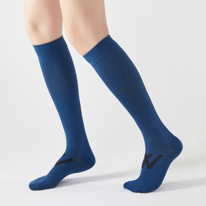 Plusock Striped Sports Compression Knee High Socks(4 Pairs)