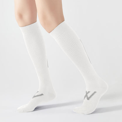 Plusock Striped Sports Compression Knee High Socks(4 Pairs)