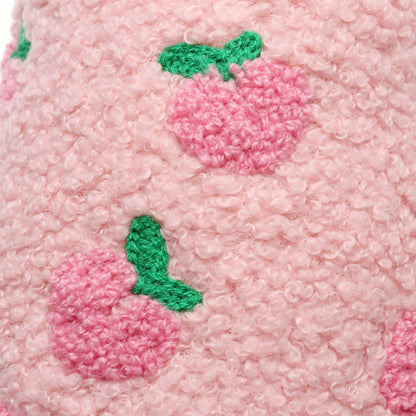 Plus Size Peach Plush Slippers
