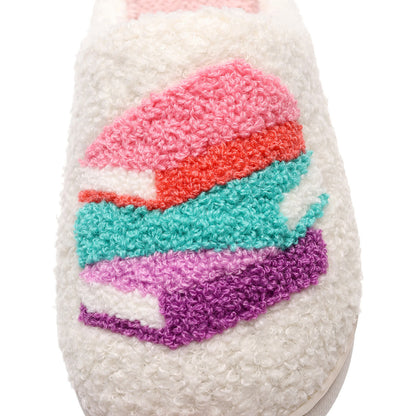 Plus Size Book Print Slippers