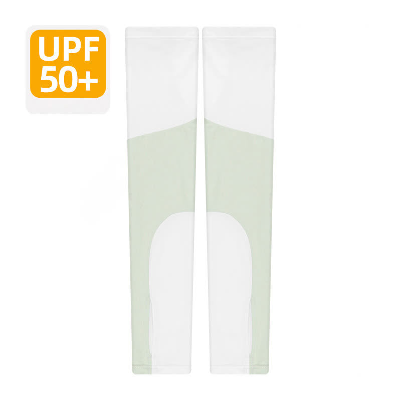 Plusock Color Block Breathable Sun Protection Arm Sleeves
