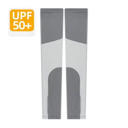 Plusock Color Block Breathable Sun Protection Arm Sleeves