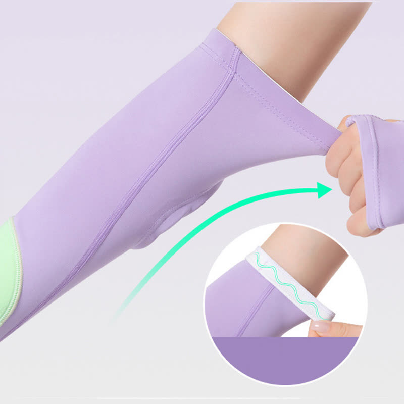 Plusock Finger Loop Sports Arm Compression Sleeve