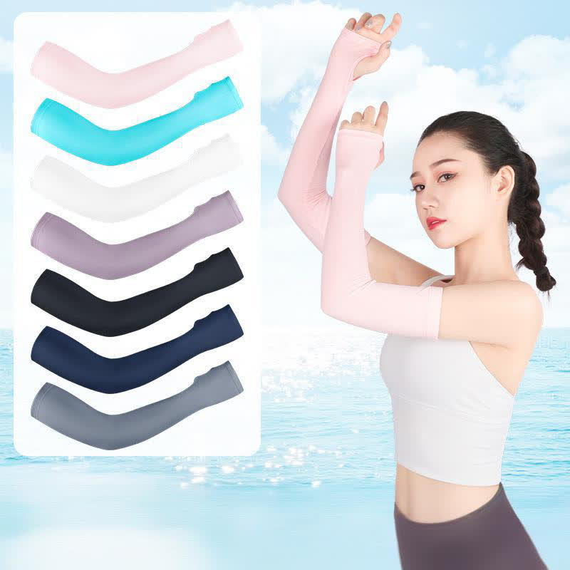 Female Loop Protection Plusock Finger Loop Sun Protection Arm Sleeves – plusock