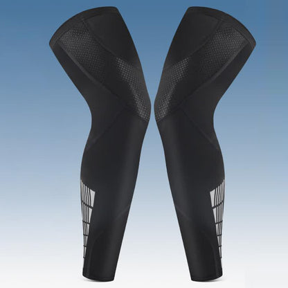 Reflective Non-slip Cycling Compression Thigh Sleeves - Black - 2XL - image 9