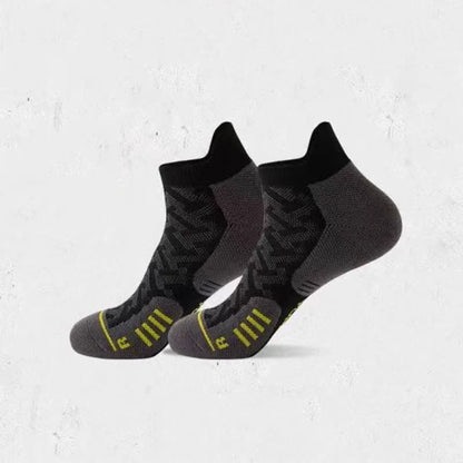 Striped Color Block Sports Ankle Compression Socks(5 Pairs) - Black - EU39-44(US6-10) - image 4