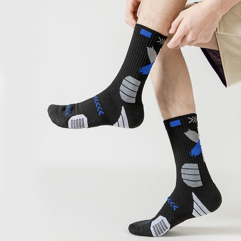 Arrow Graphic Print Sports Quarter Compression Socks(5 Pairs) - image 6