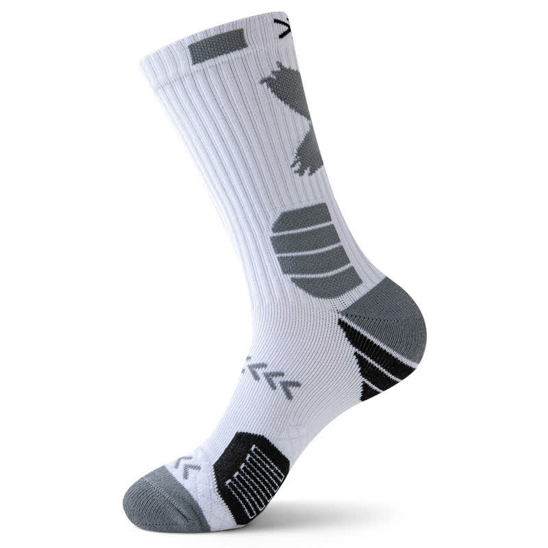 Arrow Graphic Print Sports Quarter Compression Socks(5 Pairs) - Grey - EU39-44(US6-10) - image 10