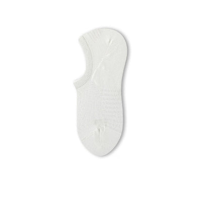 Solid Color Comfortable Mesh Cotton No Show Socks(8 Pairs) - White - EU39-44(US6-10) - image 5