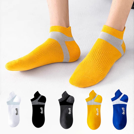 Anti-blister Cotton Athletic Ankle Compression Socks(5 Pairs) - image 1